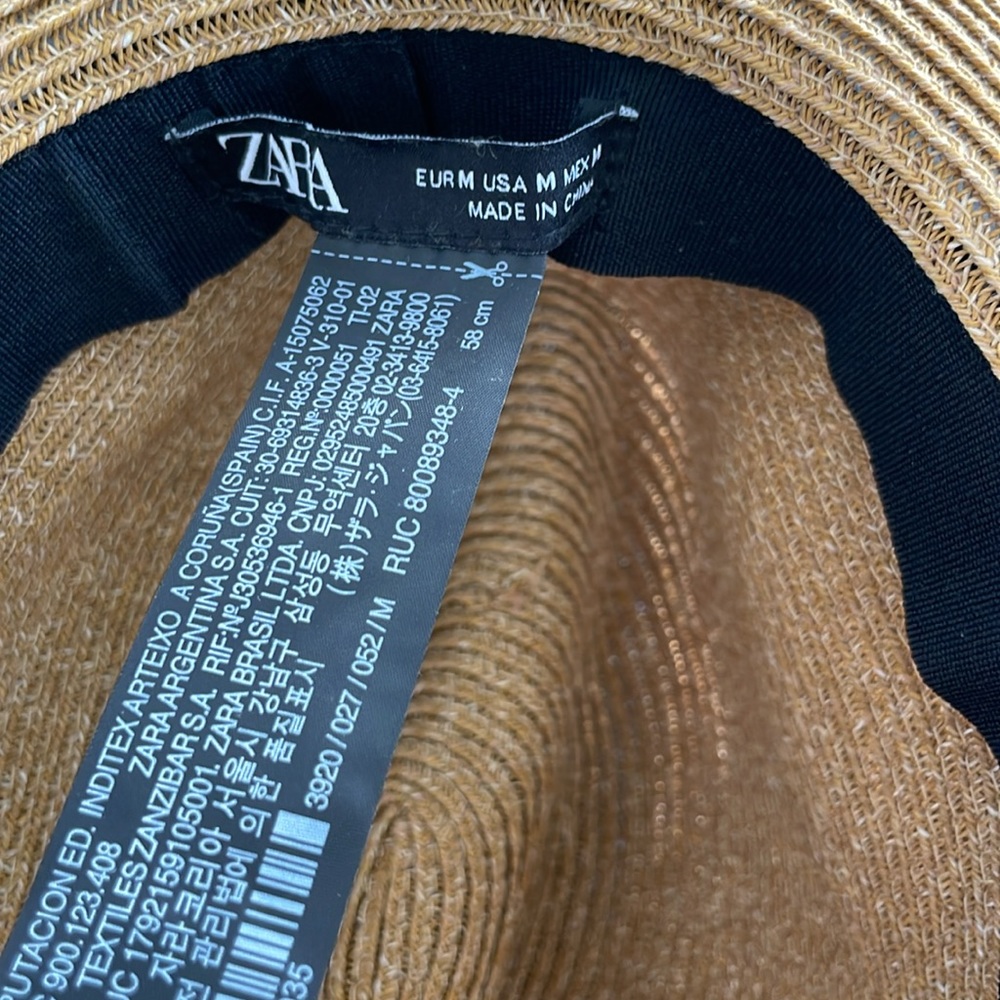 NWOT Zara Hat- band woven trim hat - Picture 10 of 11